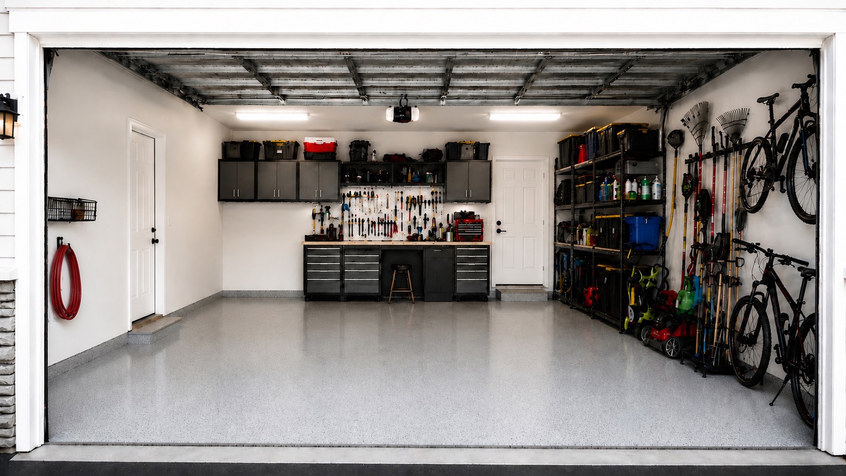 Before: Garage organization system